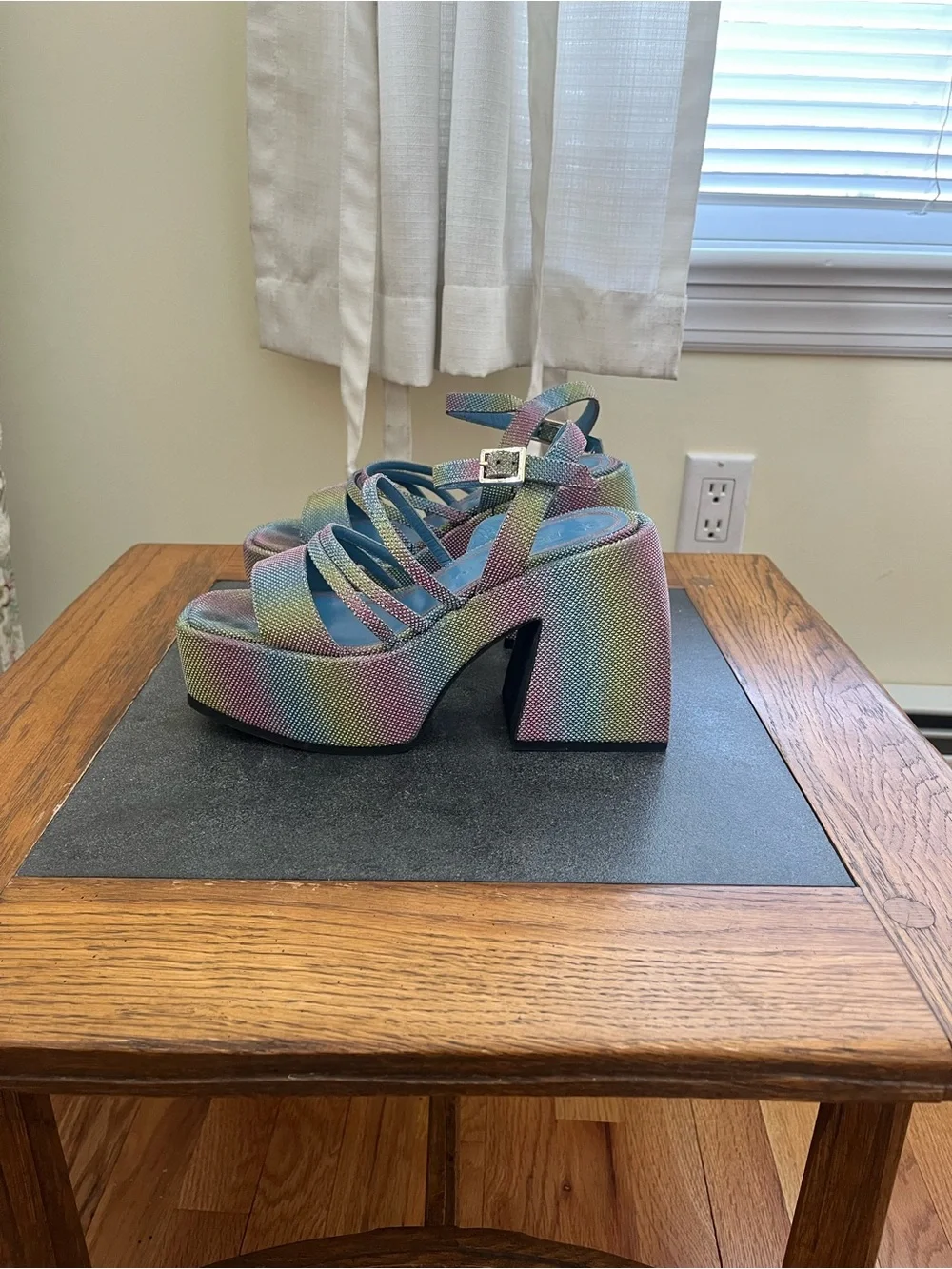 Nodaleto bulla babies chibi platform Multi Strappy Platform Sandals size 38
